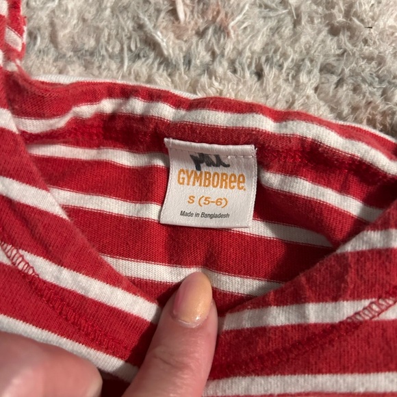 Red Striped T-Shirt with Denim Shorts girls bundle size 5 - Picture 5 of 6